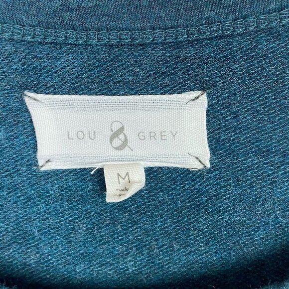 Loft Lou and Grey‎ Signature Soft Long Sleeve Dress Turquoise Blue Green Minimal - Picture 3 of 10